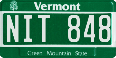 VT license plate NIT848