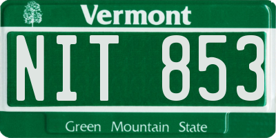 VT license plate NIT853