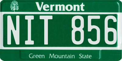 VT license plate NIT856