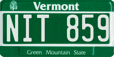 VT license plate NIT859
