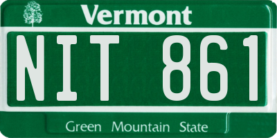 VT license plate NIT861