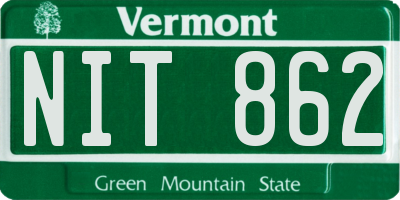 VT license plate NIT862