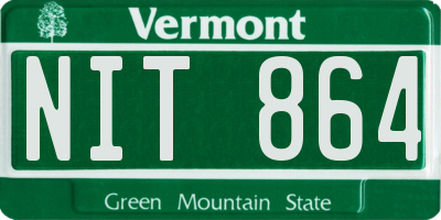 VT license plate NIT864
