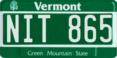 VT license plate NIT865