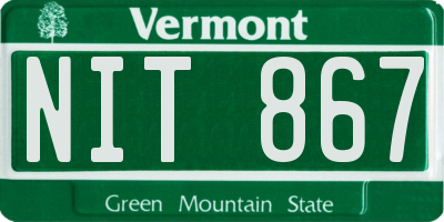 VT license plate NIT867
