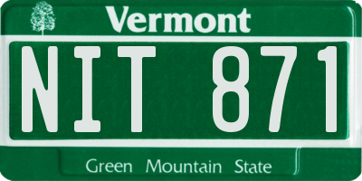 VT license plate NIT871