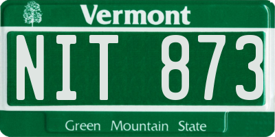 VT license plate NIT873