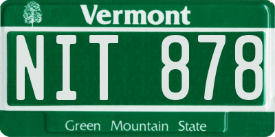 VT license plate NIT878