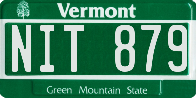 VT license plate NIT879