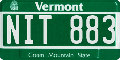 VT license plate NIT883