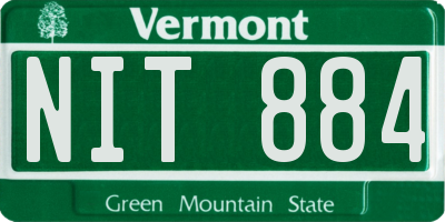 VT license plate NIT884