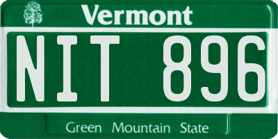 VT license plate NIT896