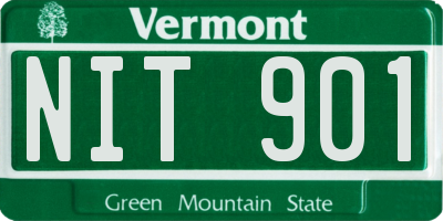 VT license plate NIT901