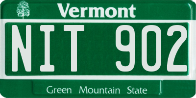 VT license plate NIT902