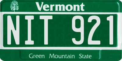 VT license plate NIT921