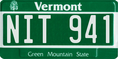 VT license plate NIT941