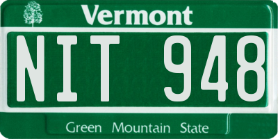 VT license plate NIT948