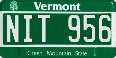 VT license plate NIT956