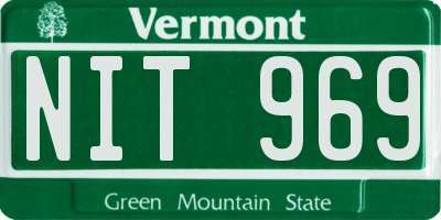 VT license plate NIT969
