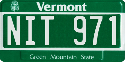 VT license plate NIT971