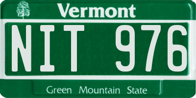 VT license plate NIT976