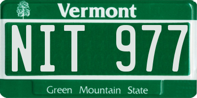 VT license plate NIT977