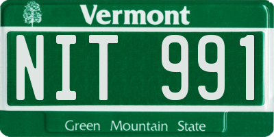 VT license plate NIT991