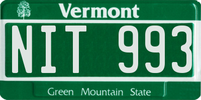 VT license plate NIT993