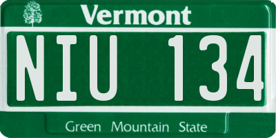 VT license plate NIU134