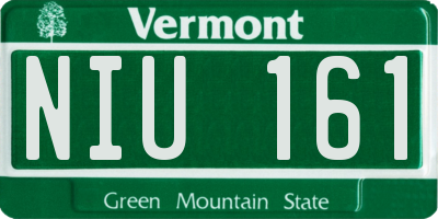 VT license plate NIU161