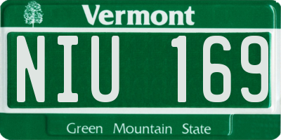 VT license plate NIU169
