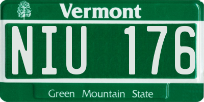 VT license plate NIU176
