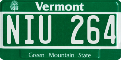 VT license plate NIU264