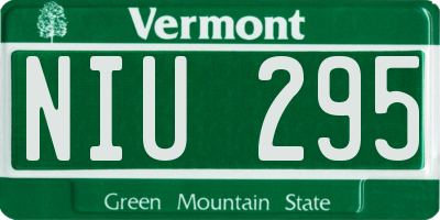 VT license plate NIU295