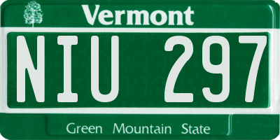 VT license plate NIU297