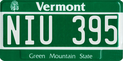 VT license plate NIU395