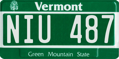 VT license plate NIU487