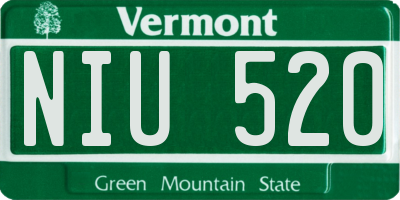 VT license plate NIU520