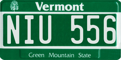 VT license plate NIU556