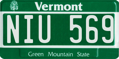 VT license plate NIU569