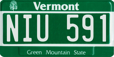 VT license plate NIU591