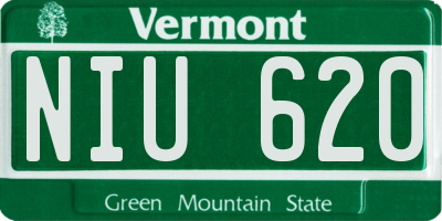 VT license plate NIU620