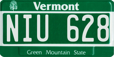 VT license plate NIU628