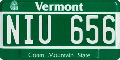 VT license plate NIU656