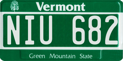 VT license plate NIU682