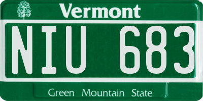 VT license plate NIU683