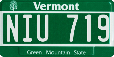 VT license plate NIU719