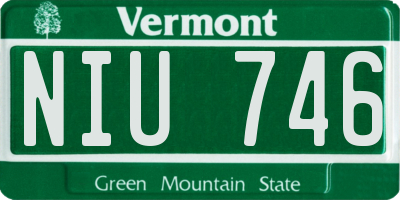 VT license plate NIU746