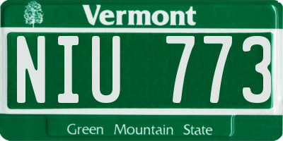 VT license plate NIU773