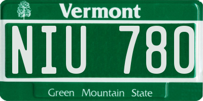 VT license plate NIU780